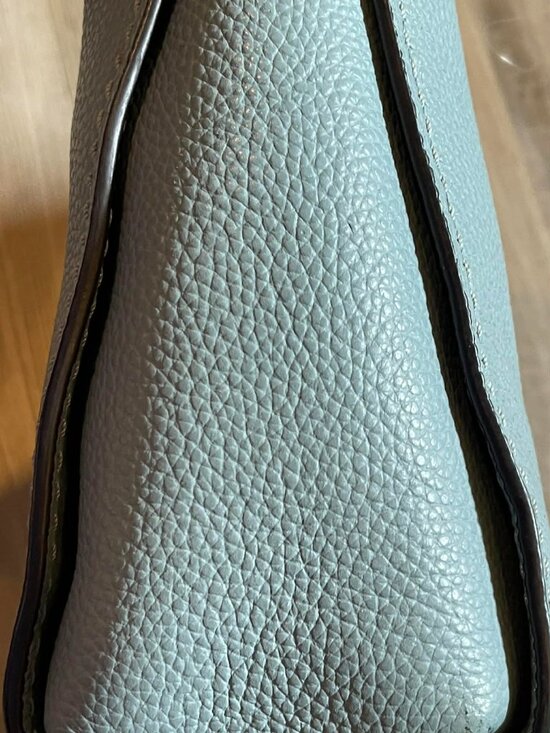 COACH Women's Small Dufflette in Natural Calf Leather Silver/Sage 21377 - Picture 5 of 13